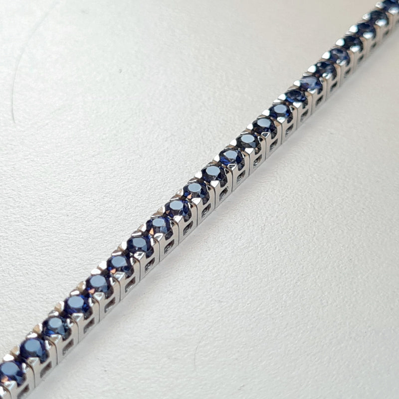Bracciale Tennis Zaffiri Bracciale Tennis Con Zaffiri Blu