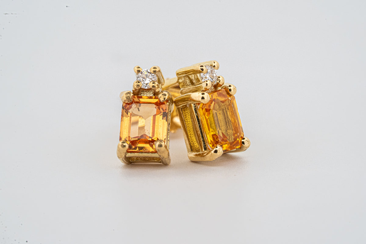 Orecchini con Zaffiro Yellow