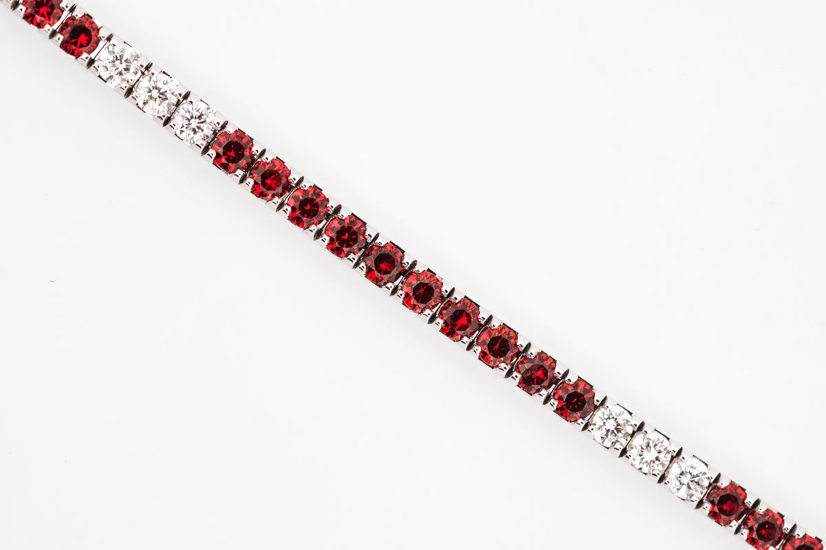 Bracciale Tennis con Rubini Birmani